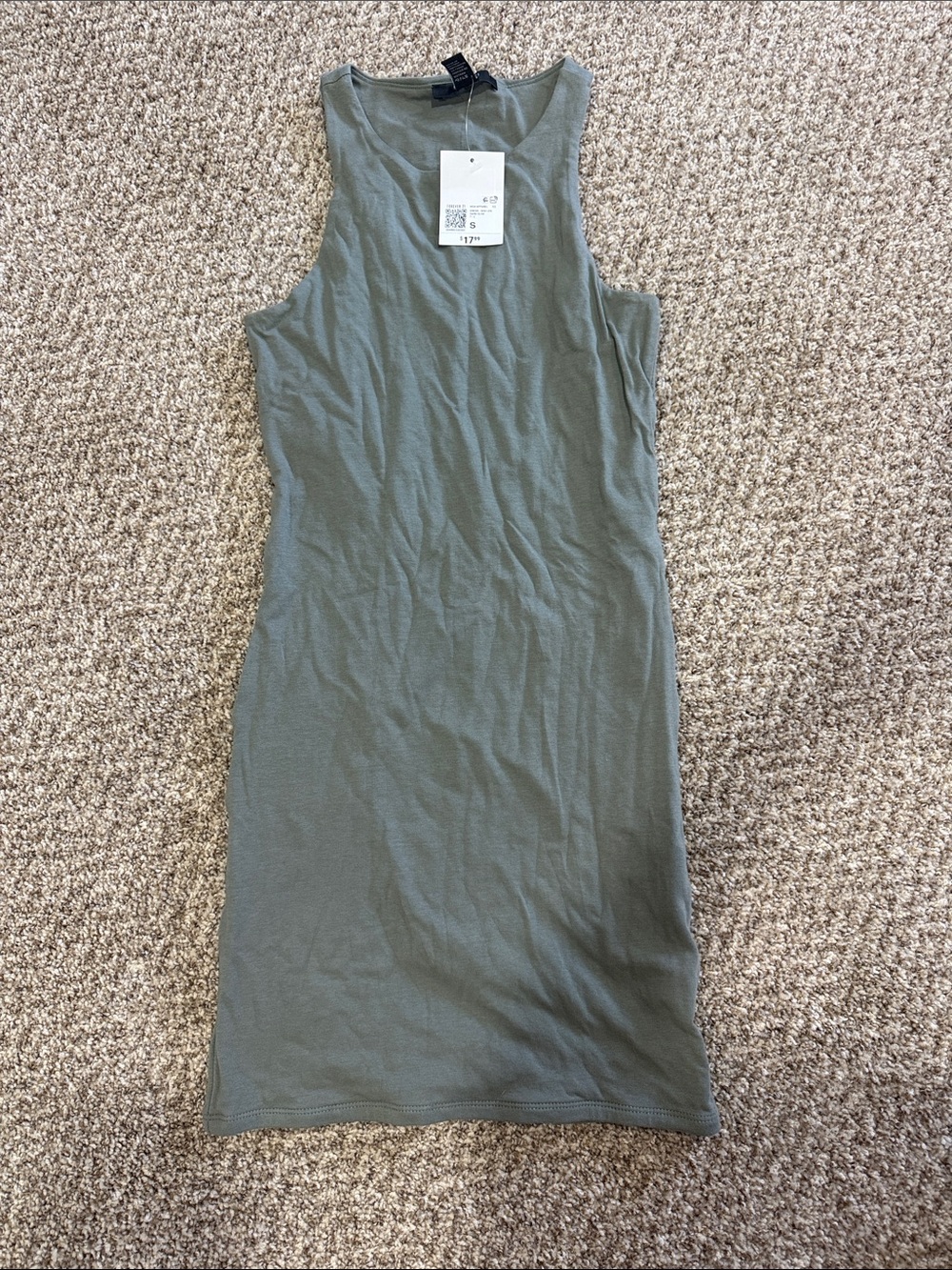 Forever 21 Olive Green Sleeveless Bodycon Dress